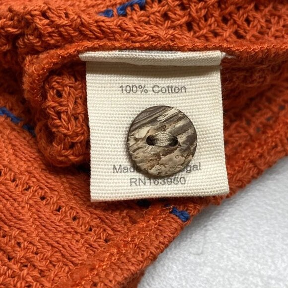 Road To Nowhere Women's Cropped Tank Top Size XS | Sofia Woven Cotton – Orange - Picture 2 of 10